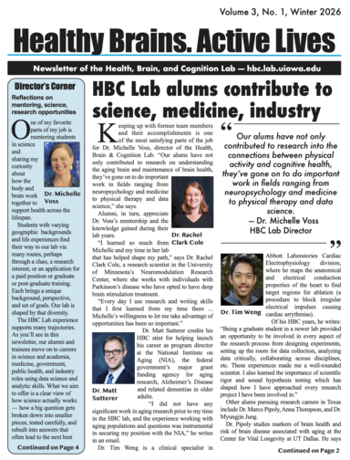 Page 1 of Winter 2026 Newsletter