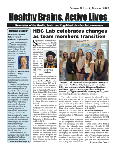 Summer 2026 newsletter front page