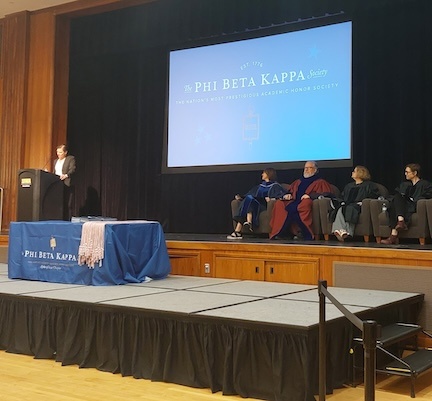 Michelle Voss gives keynote speech at the University of Iowa’s Phi Beta Kappa honor’s society induction ceremony. Sunday April 27, 2025.