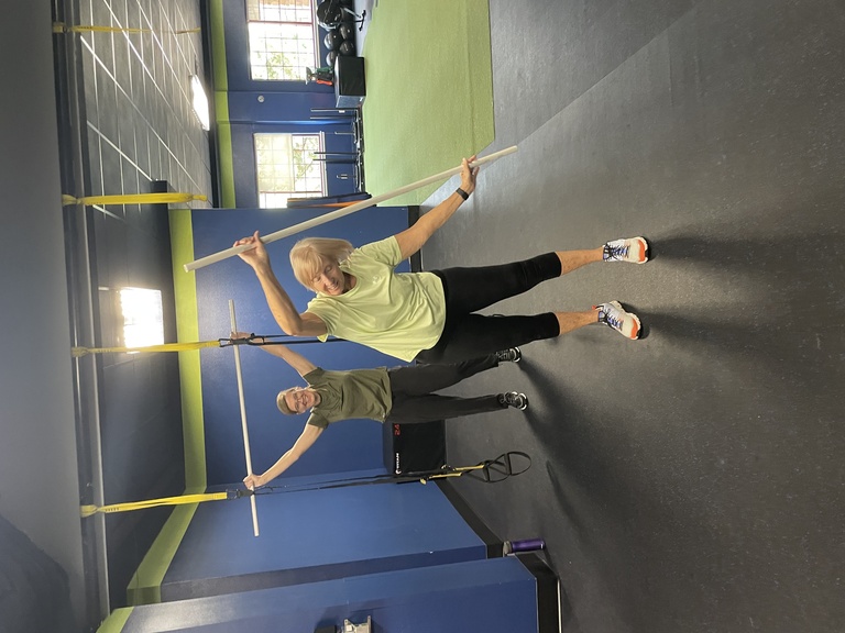 Age On class members get a variety of workouts emphasizing strength, balance and endurance.