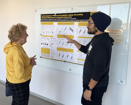 Bryan Madero explains lab findings on the relationship between an exercise program and cognitive performance.